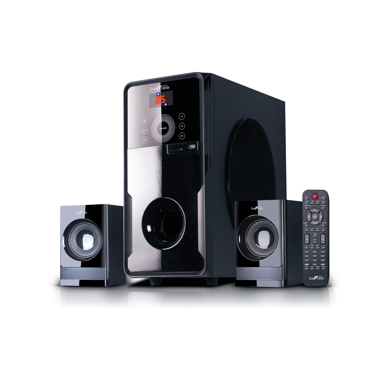 beFree Sound 2.1 Channel Bluetooth Surround Sound Speaker System