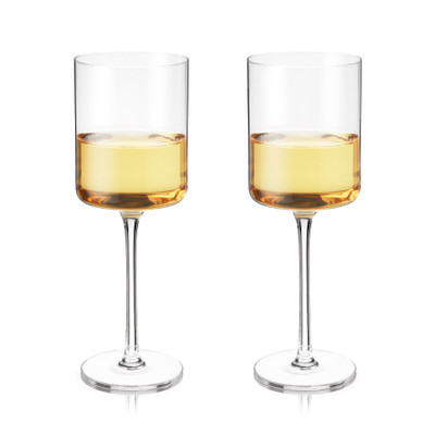 Laurel Crystal White Wine Glasses, 13 oz (Set of 2)