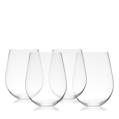 Vino Stemless Red Wine Glasses, Set of 4