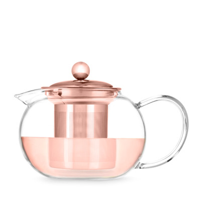 Candace Rose Gold & Glass Teapot & Infuser (Case of 3)