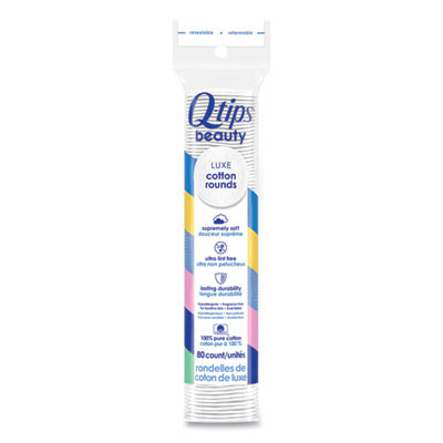 Q-Tips Beauty Rounds, 80 Count, (Case of 12 Packs)