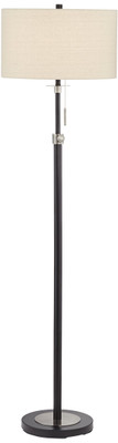 Black and ant nickel metal Floor Lamp