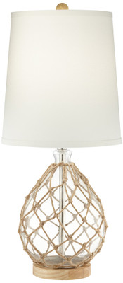 Clear glass with rope Table Lamp