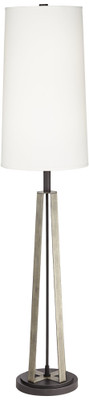 Metal and faux wood Floor Lamp