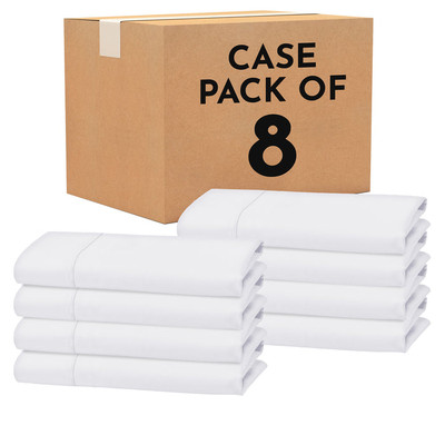 Everyday Ease 400 Thread Count Cotton Sateen Flat Sheet (Pack of 8)
