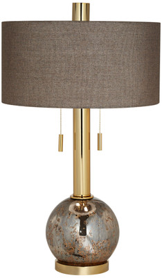 Dimpled mercury glass in copper Table Lamp