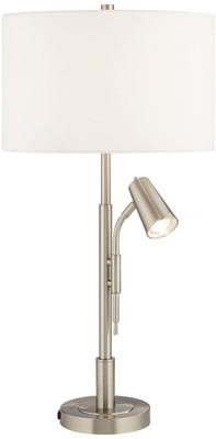 Brushed nickel with reading light Table Lamp