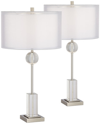 Metal and crystals Table Lamp (set of 2)