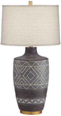 Poly with ethnic patterns Table Lamp