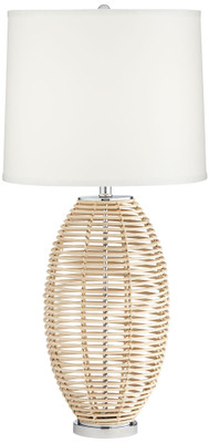 Natural rattan basket Table Lamp