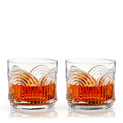 Deco Beau Crystal Short Tumblers, 11 oz (Set Size Varies)