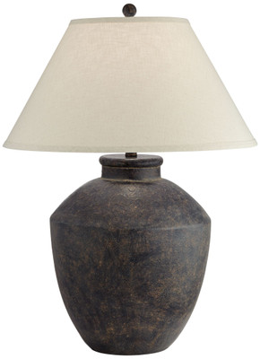 Poly black terracotta jar Table Lamp