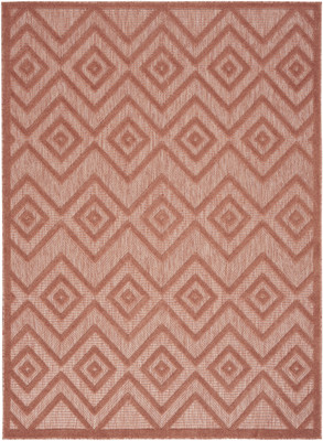 Inhaven Versatile Coral/Orange Indoor/Outdoor Rug