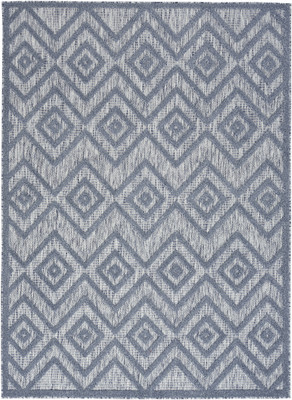 Inhaven Versatile Denim Blue Indoor/Outdoor Rug