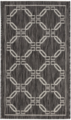 Inhaven Garden Party Charcoal Indoor/Outdoor Rug