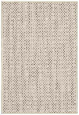 Inhaven Courtyard Ivory Silver Beach Indoor/Outdoor Rug