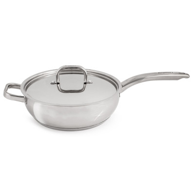 BergHOFF Belly Shape 18/10 Stainless Steel Deep Skillet with Stainless Steel Lid, 9.5"