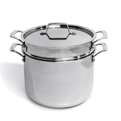 Pasta Pot w/ Strainer Lid - Pasta Cooker Stock Pot Black