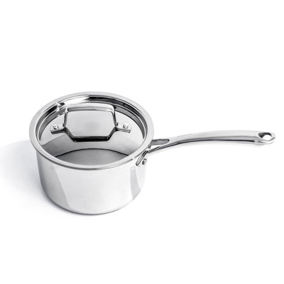 BergHOFF Professional 18/10 Stainless Steel Tri-Ply 3.3 Quart Saucepan with Stainless Steel Lid, 8"