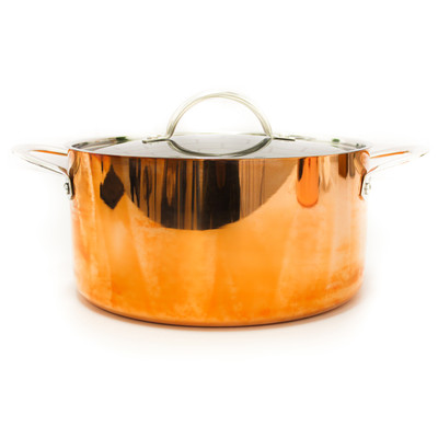 BergHOFF Copper Tri-Ply 9.5" Covered Dutch Oven, Polished