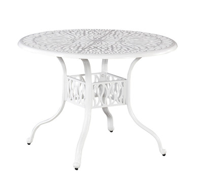 Capri Outdoor Dining Table - White, 42" Diameter