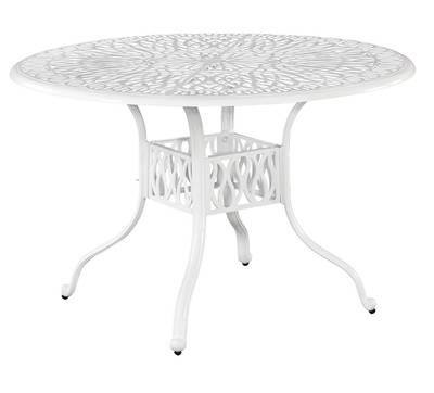 Capri Outdoor Dining Table - White, 48" Diameter