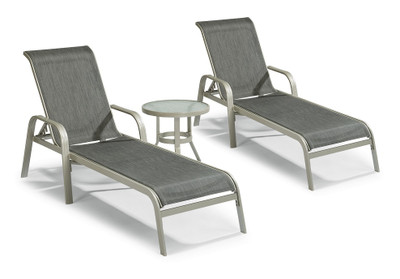 Captiva Outdoor (2) Chaise Lounge and (1) Table Set