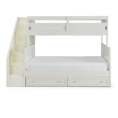 Century Twin Over Full Bunk Bed with Storage and Stairs