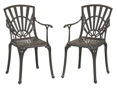 Grenada Outdoor Chair Pair - Khaki Gray