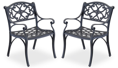 Sanibel Outdoor Chair Pair - Black