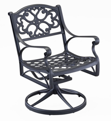 Sanibel Outdoor Swivel Rocking Chair - Black