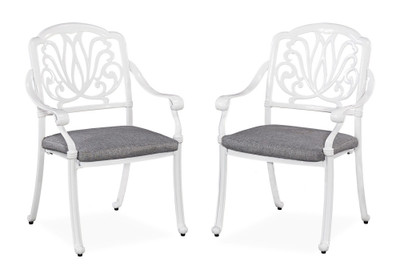 Capri Outdoor Chair Pair - White