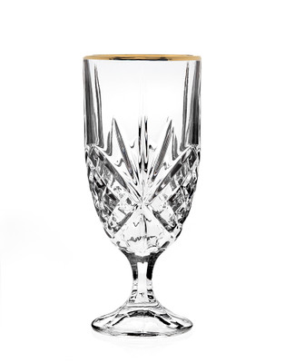 Dublin 16oz Iced Tea Glasses with Gold Band, Set of 4