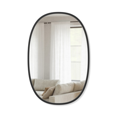 Umbra Hub Mirror Oval 24X36 Black