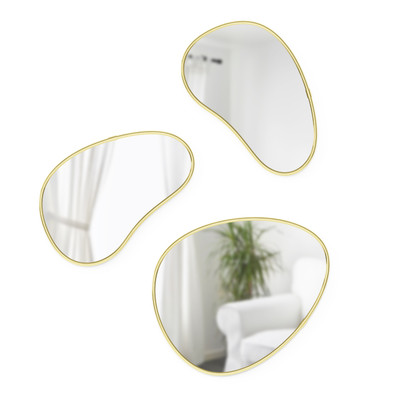 Umbra Hubba Pebble Mirror (Sold in Casepack of 3 three-piece sets)