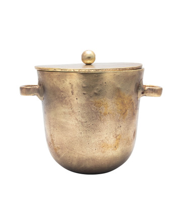 Large Alum. Ice Bucket Antique Brass