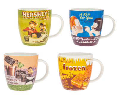 Hershey Vintage 17oz Mugs, Set of 4