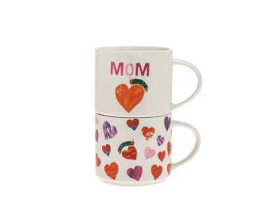 Eric Carle Mom 15.5oz Porcelain Stacking Mugs, Set of 2