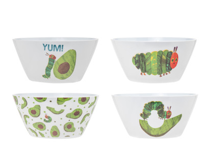 World of Eric Carle Kids Avocado Melamine Bowls, Set of 4