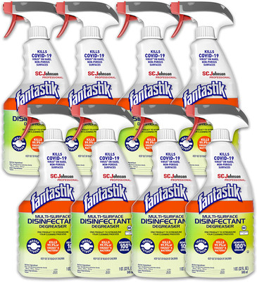 Fantastik Multi-Surface Degreaser - 32 oz, Trigger Spray, Disinfectant (Pack of 8)