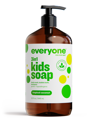 Everyone 32oz Kids 3-in-1 Soap, Tropical Coconut (Set of 6)