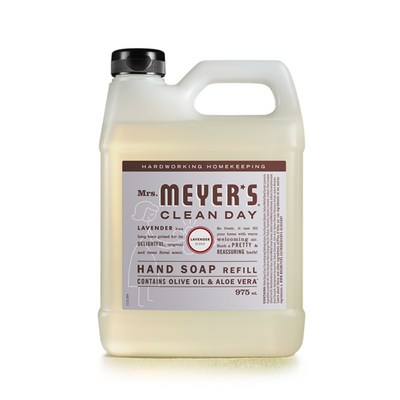 Mrs. Meyer's Clean Day Liquid Hand Soap, Lavender Scent, 33 Oz, Refill (Pack of 6 Bottles)