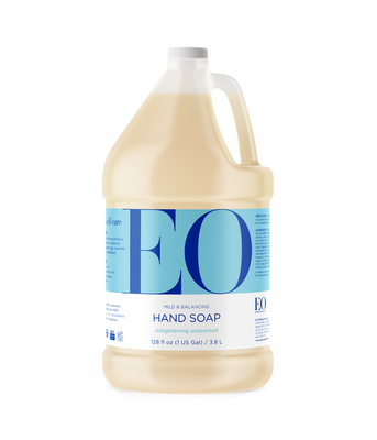 EO 128oz Hand Soap 1 Gallon Refill, Unscented (Set of 4)