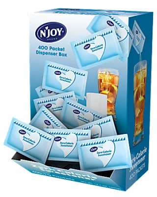 N'Joy® Aspartame Blue Packets With Dispenser - Box Of 400