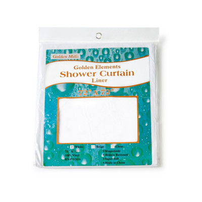 Clear Vinyl Shower Curtain Liner for Hooked Shower Curtain 72” x 72” (Set of 24 Liners)