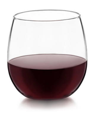 Libbey Stemless Red Wine Glasses, 16.75-ounce, Set of 8