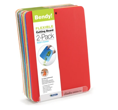 Large 2-Pack, Bendy Flexible Cutting Boards,  14 1/2"x 11 1/2", Assorted Colors (Case of 12)