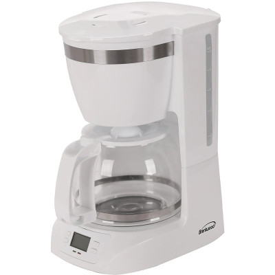 Brentwood TS-219W 10 Cup Digital Coffee Maker, White, Auto Shut Off