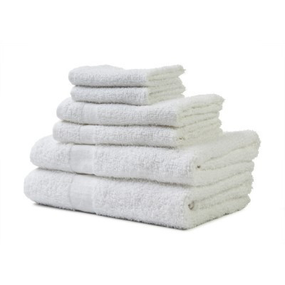 Premium Cotton Terry White Bath Towels (Casepacks Vary by Size)