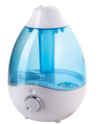 Lasko Ultrasonic Cool Mist Humidifier - Cool Mist, No Filter,Ultrasonic - 2.97 quart Tank , White